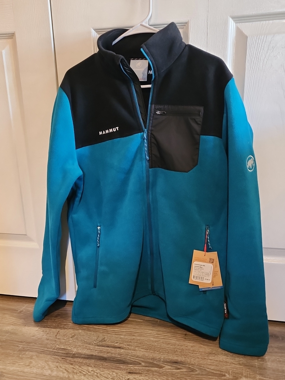Mammut Deep Teal and Black Mens Innominata ML Fleece Jacket